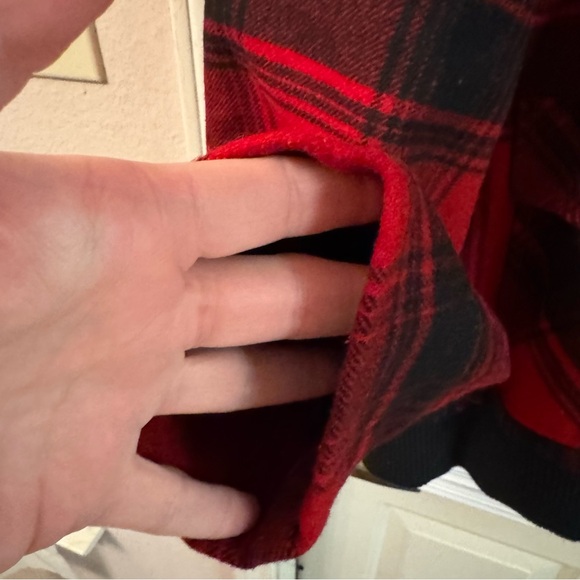 Old Navy 3x Red Hooded Plaid Jacket - Picture 2 of 9